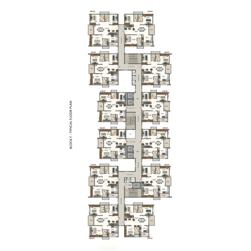 Pavani Mirabilia Floor Plan Block F - 3 BHK 1335-1585 Sqft Apartments in Whitefield