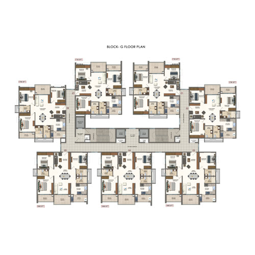 Pavani Mirabilia Floor Plan Block G - 3 BHK 1730-1890 Sqft Apartments in Whitefield