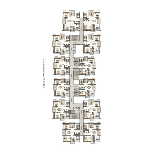 Pavani Mirabilia Floor Plan Block C & D - 3 BHK 1335-1585 Sqft Apartments in Whitefield